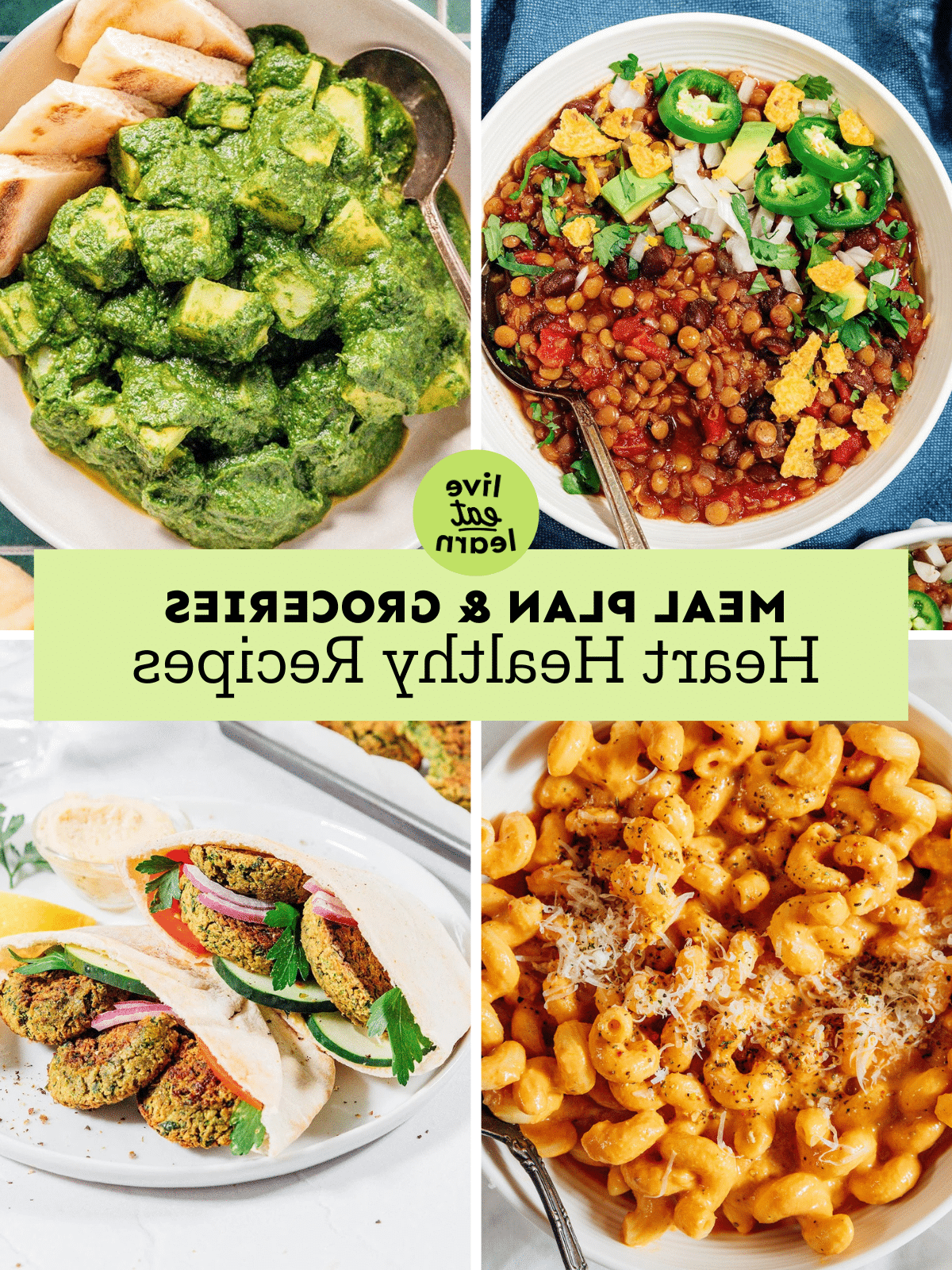 Collage of hearty healthy recipes.