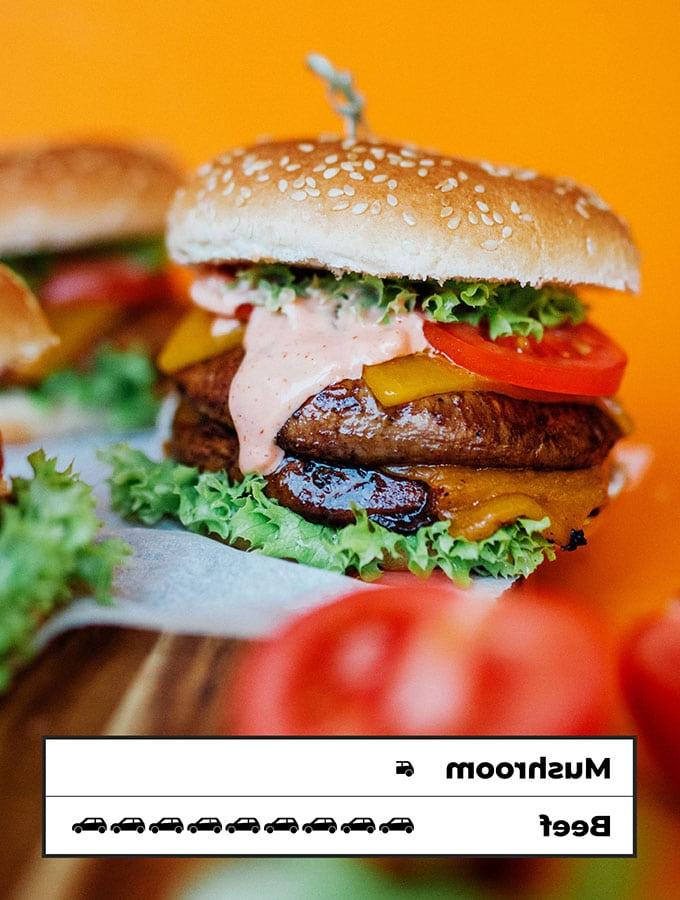 13 Rezepte zur Reduzierung deines CO2-Fußabdrucks 11 CO2-Fußabdruck von Portobello Pilz Burgern