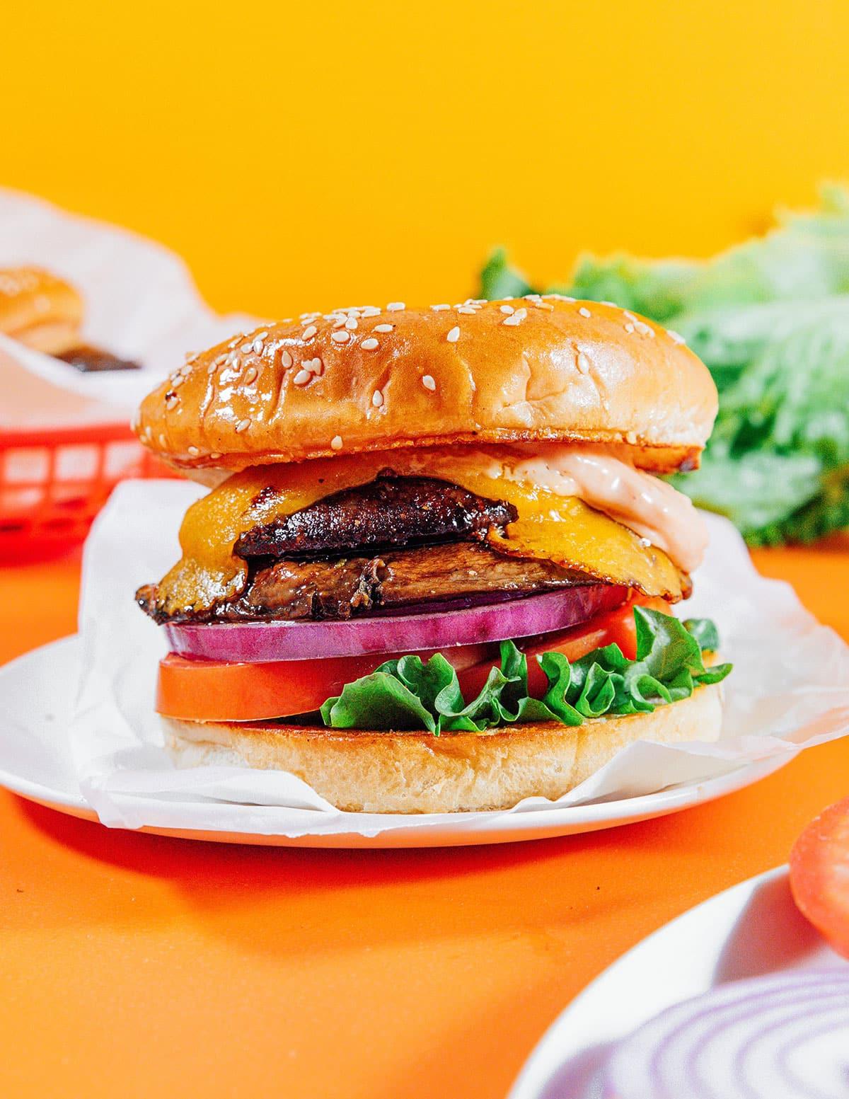 Vegetarische 31-Tage-Herausforderung 15 Portobello-Pilz-Burger.