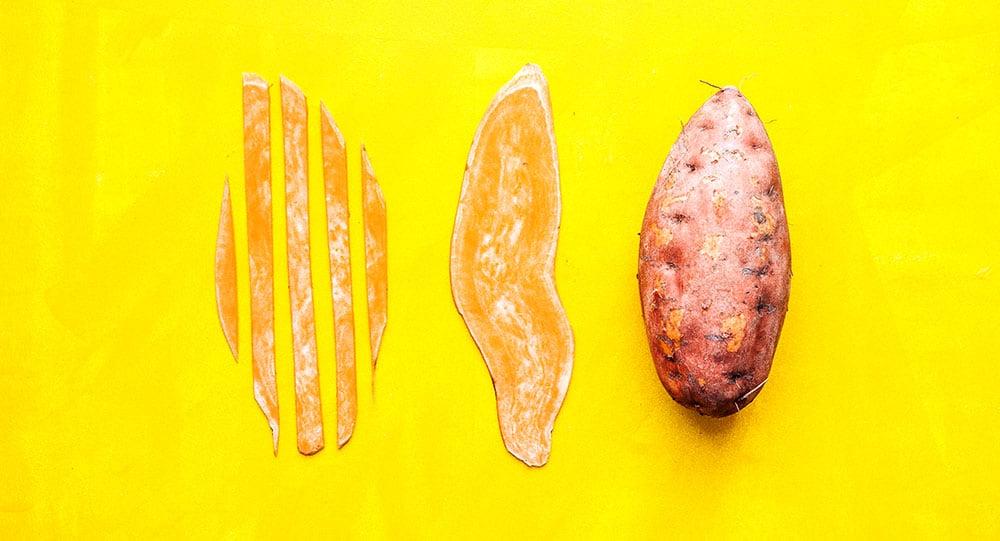 Süßkartoffel-Fettuccine in Gorgonzolasauce (Süßkartoffel-Gemüse-Nudeln!) 4 Anleitung zum Schneiden von Süßkartoffel-Nudeln