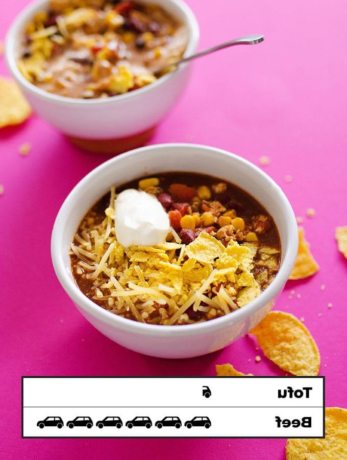 13 Rezepte zur Reduzierung deines CO2-Fußabdrucks 8 CO2-Fußabdruck von vegetarischer Taco Suppe