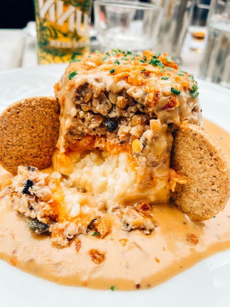 Ein Sassenach in Schottland 8 Ein vegetarisches schottisches Frühstück mit Pilzen und Toast
