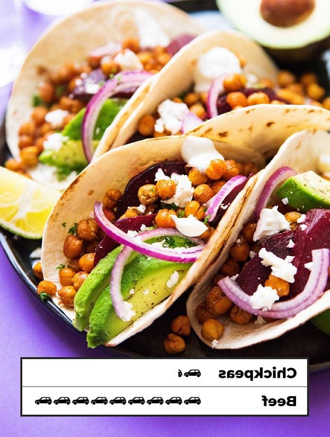 13 Rezepte zur Reduzierung deines CO2-Fußabdrucks 9 CO2-Fußabdruck von gerösteten Bete-Tacos