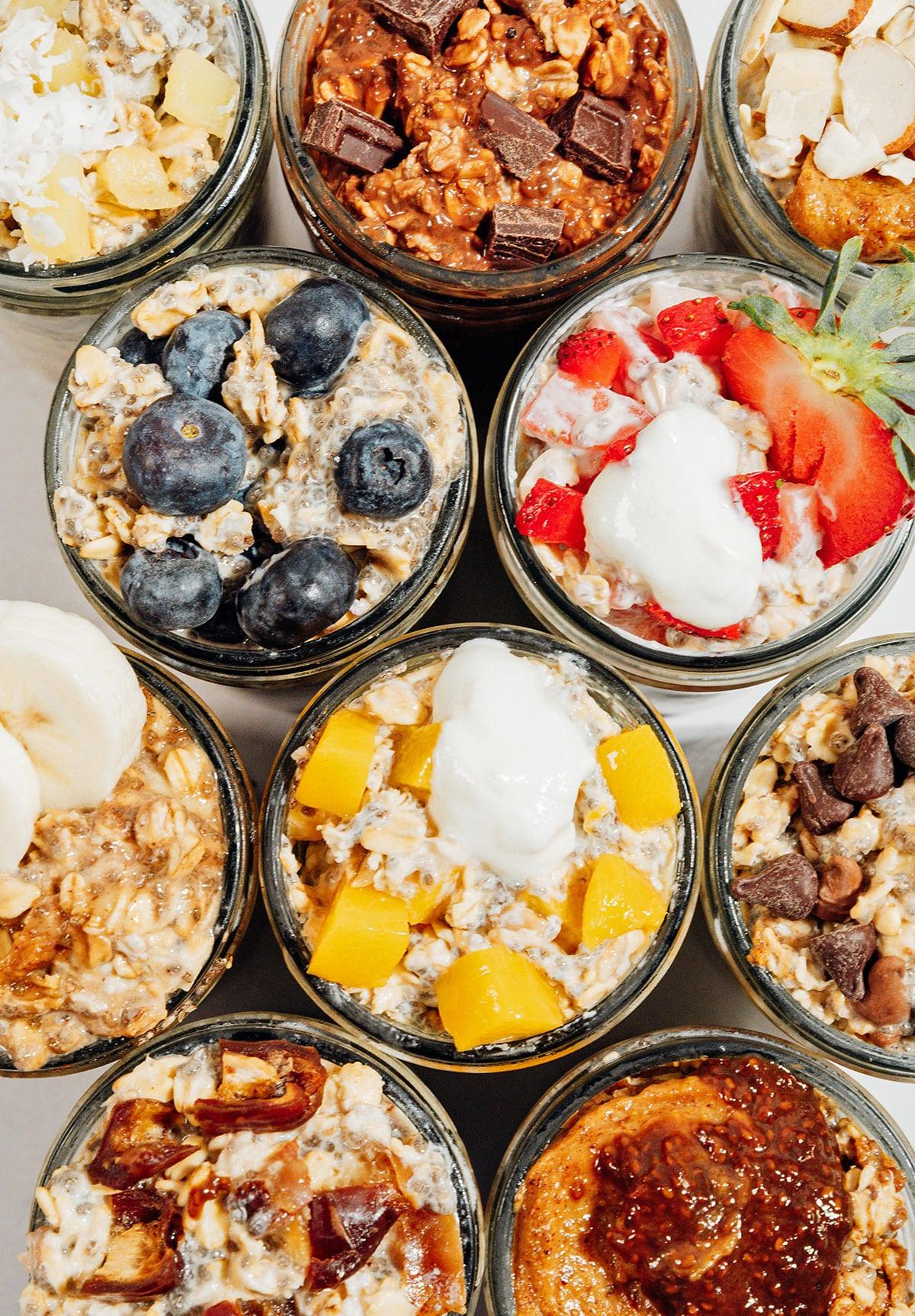 Proteinreiche Overnight Oats (29 Gramm Protein pro Portion!) 9 Viele verschiedene Geschmacksrichtungen von Overnight Oats.