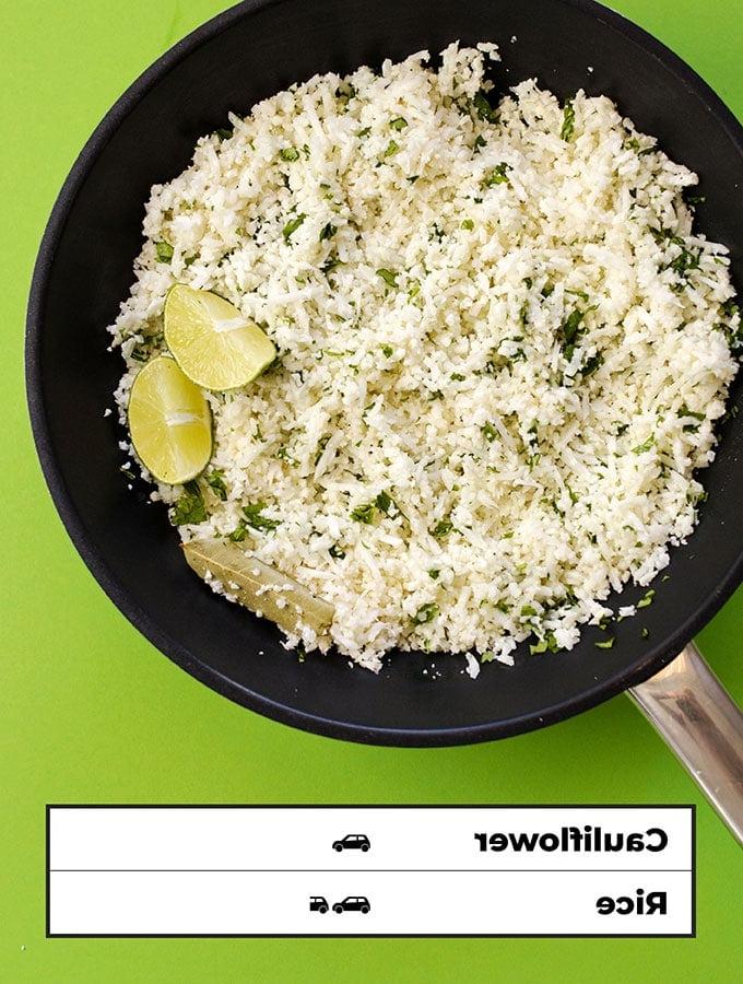 13 Rezepte zur Reduzierung deines CO2-Fußabdrucks 10 CO2-Fußabdruck von Blumenkohlreis