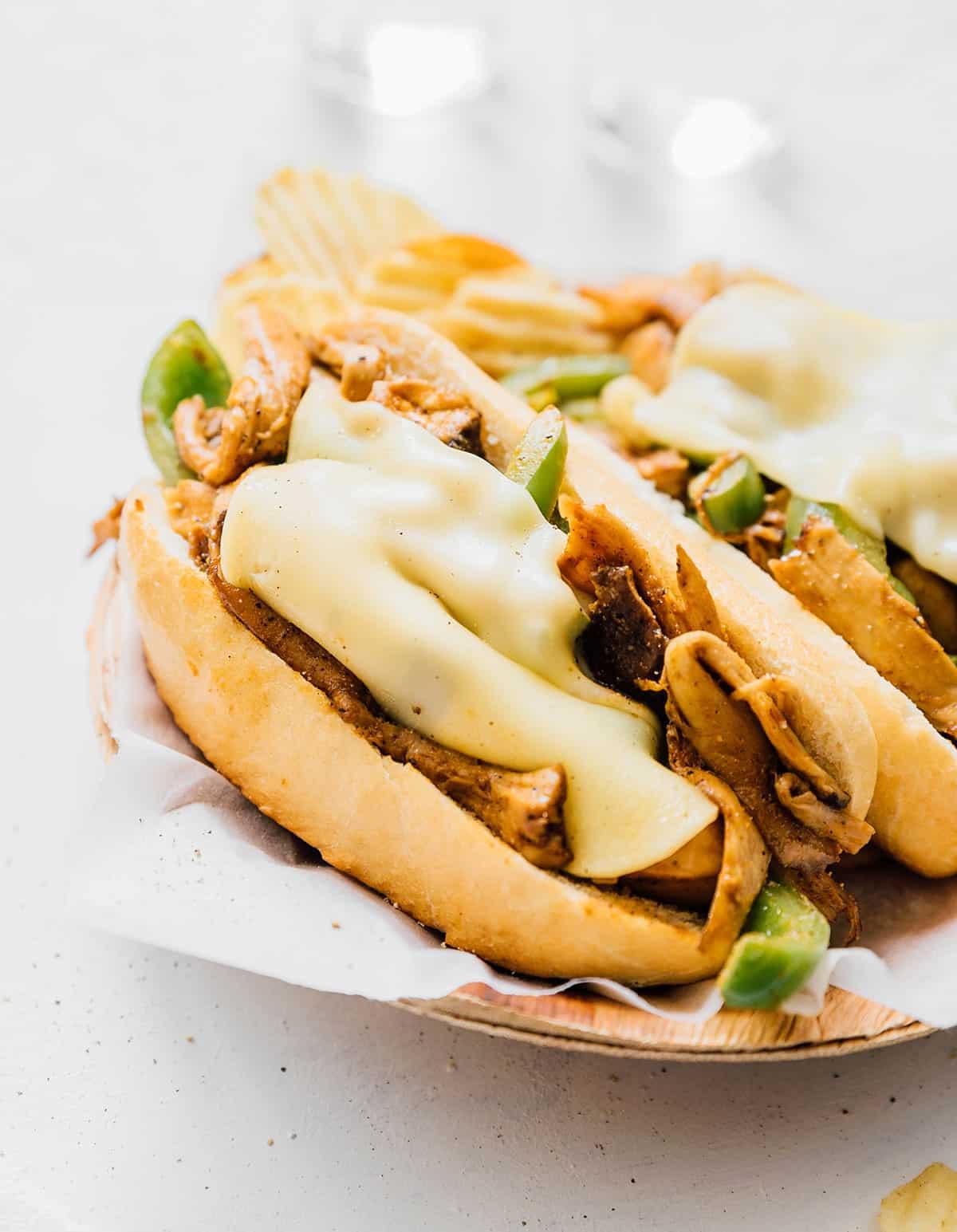 Mushroom philly cheesesteak