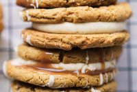 Decadent Gingerbread Caramel Cookie Sandwiches