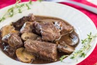 Savory Red Wine Braised Beef and Mushrooms