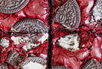 Easy Decadent Red Velvet Oreo Brownies