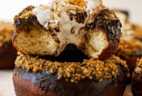 Toasted Marshmallow S’mores Brioche Donuts