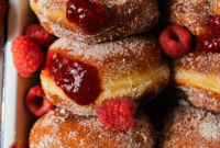 Homemade Raspberry Doughnuts