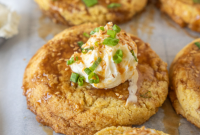 Umami Cornbread Bites with Sesame Soy Caramel