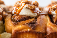 Decadent Dulce de Leche Cinnamon Rolls with Brown Sugar Frosting