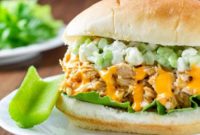Slow Cooker Buffalo Chicken Sandwiches