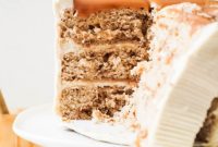 Decadent Gooey Cinnamon Roll Caramel Cake