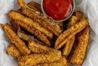 Crispy Air-Fried Eggplant Sticks