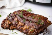 Fall-Off-The-Bone Slow Cooker Honey Garlic Ribs