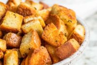 Crispy Homemade Croutons for Soup and Salad