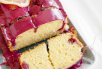 Deliciously Easy Lemon Loaf with Blueberry Glaze
