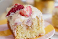 Delicious Strawberry Poke Cake