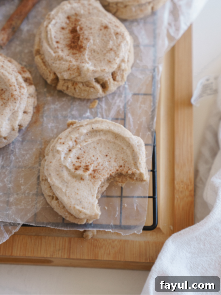 Chai Sugar Cookies topped with creamy chai-spiced frosting, ready to be enjoyed as a fall dessert.