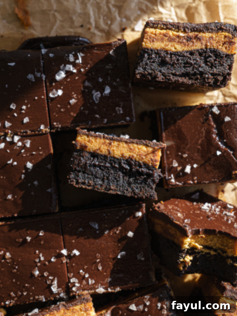 pumpkin cheesecake brownie