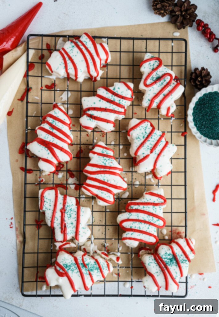 Steps for assembling homemade Little Debbie Christmas Tree Cakes, showing filling