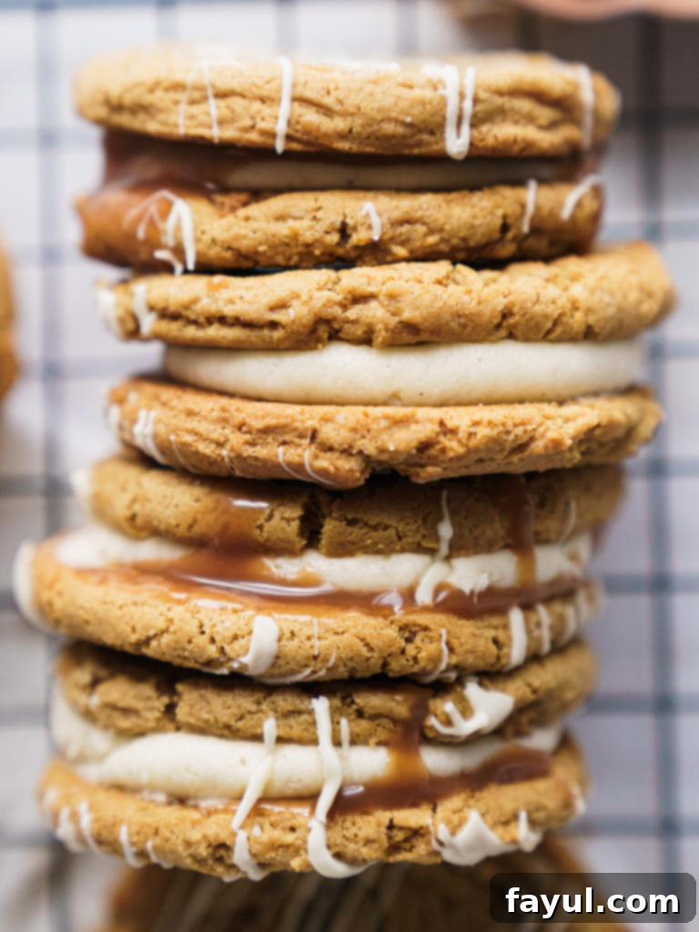 Gingerbread Caramel Cookie Sandwiches