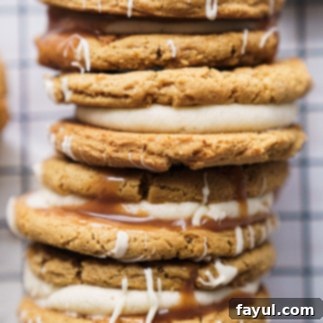 Gingerbread Caramel Cookie Sandwiches