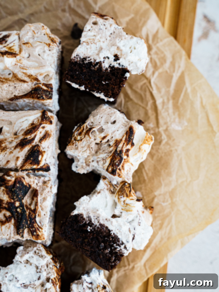 Hot chocolate brownies