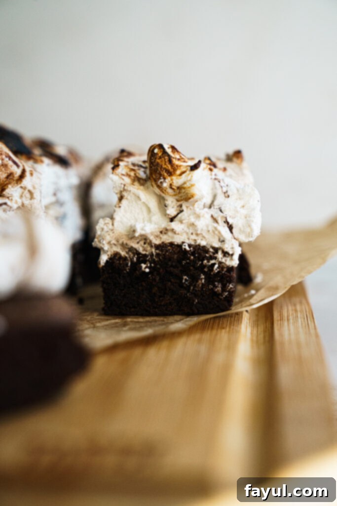 Hot chocolate brownie stack