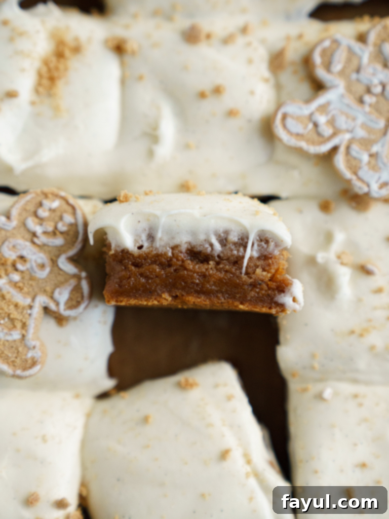 gingerbread cinnamon roll blondies