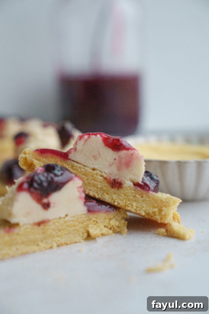 close up of assembled blueberry cornbread cookie