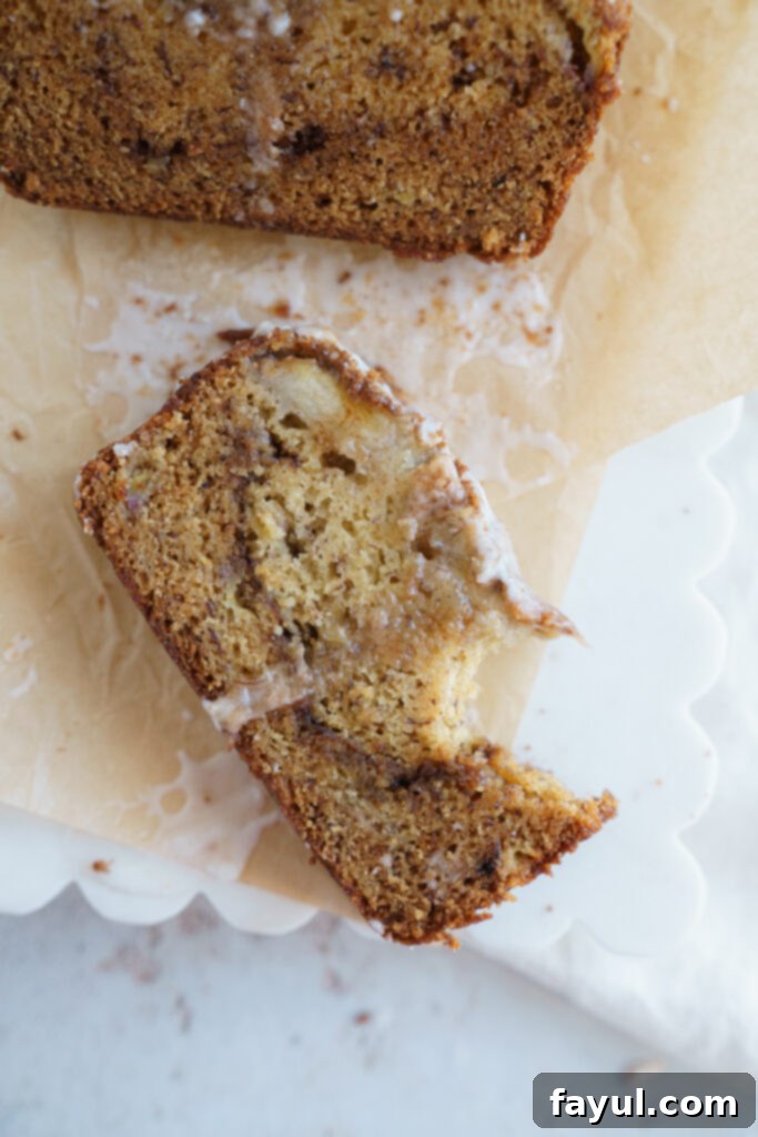 Brown Butter Cinnamon Swirl Banana Bread