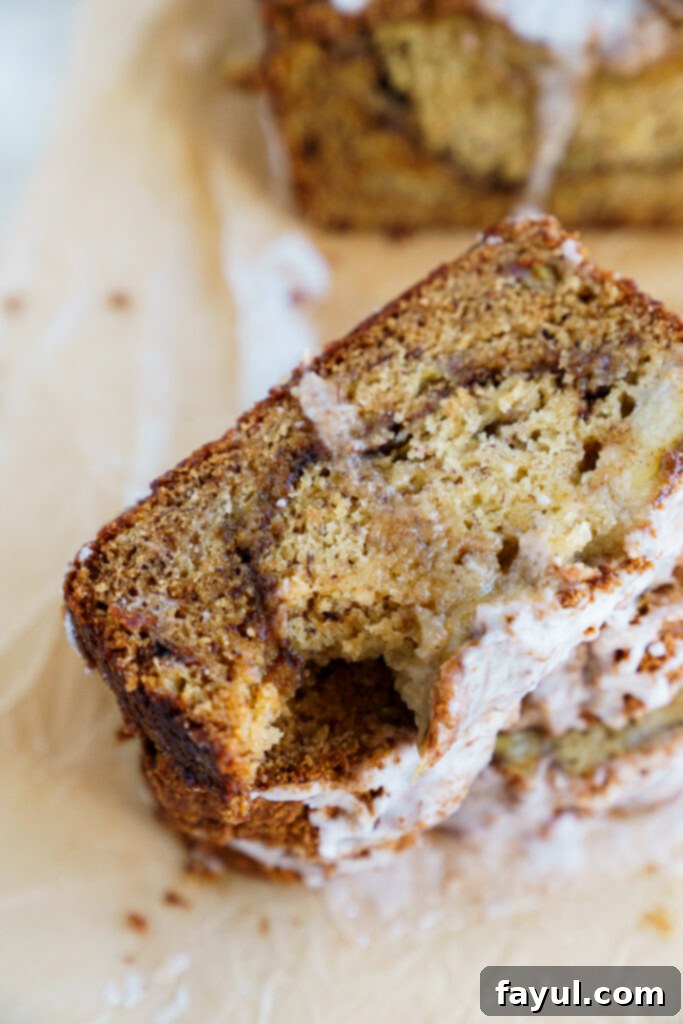 Brown Butter Cinnamon Swirl Banana Bread