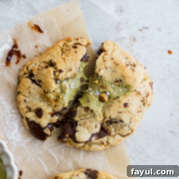 Brown Butter pistachio chocolate chip cookies