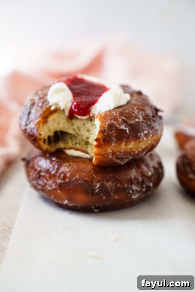 Close-up of fluffy brioche donut dough