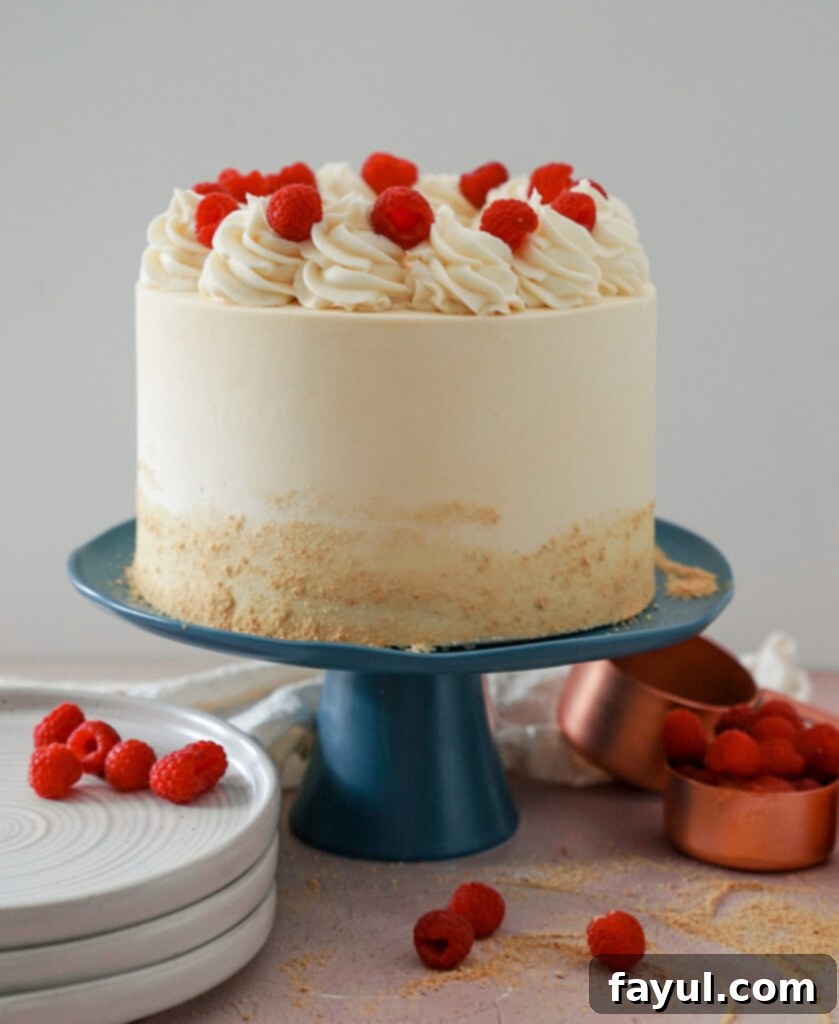 Finely ground graham cracker crumbs, essential for both the cake layers and the crunchy crust.
