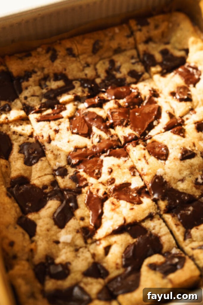 Platter of Brown Butter Blondies with a fork ready to be served