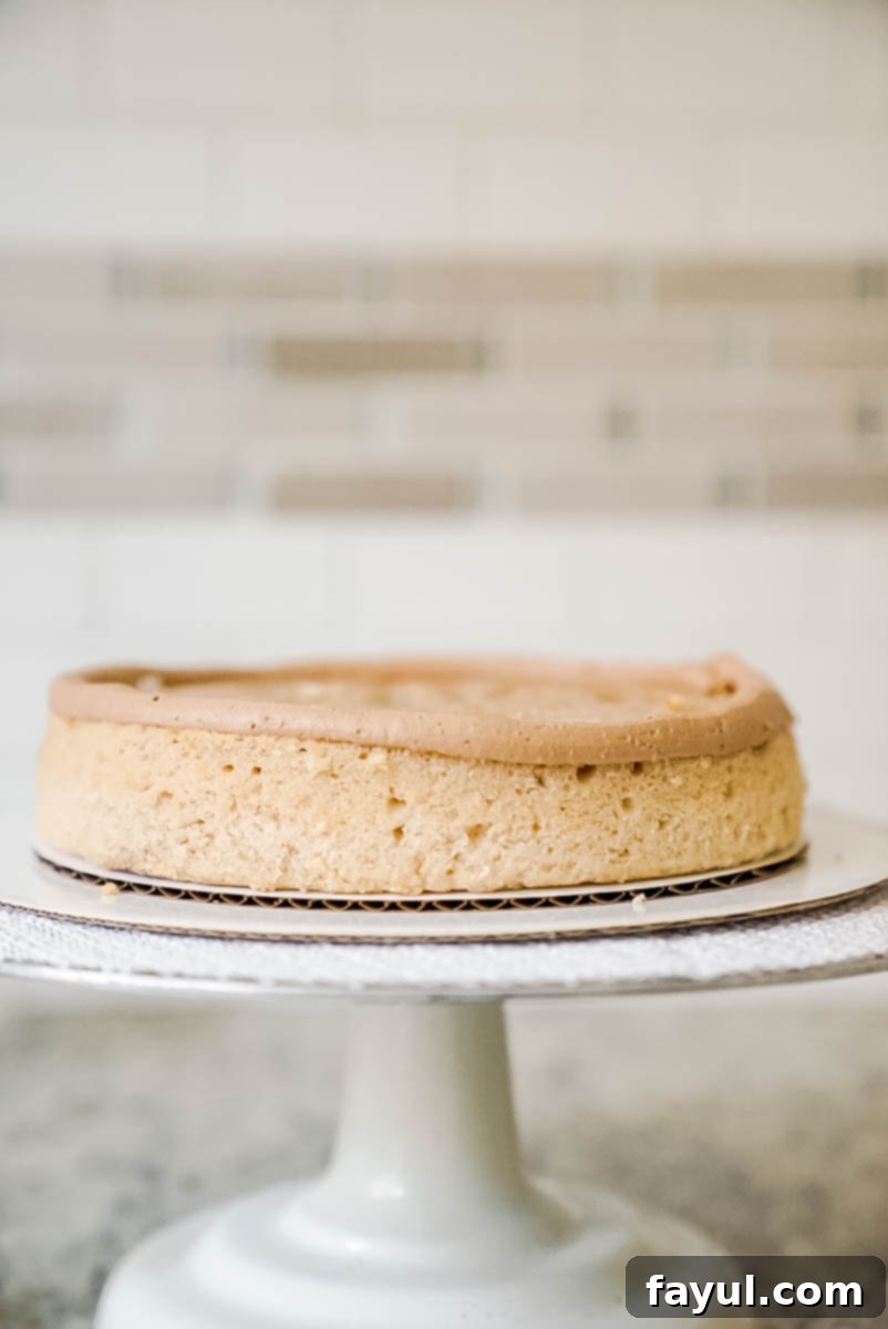 The process of preparing cake batter in a stand mixer.