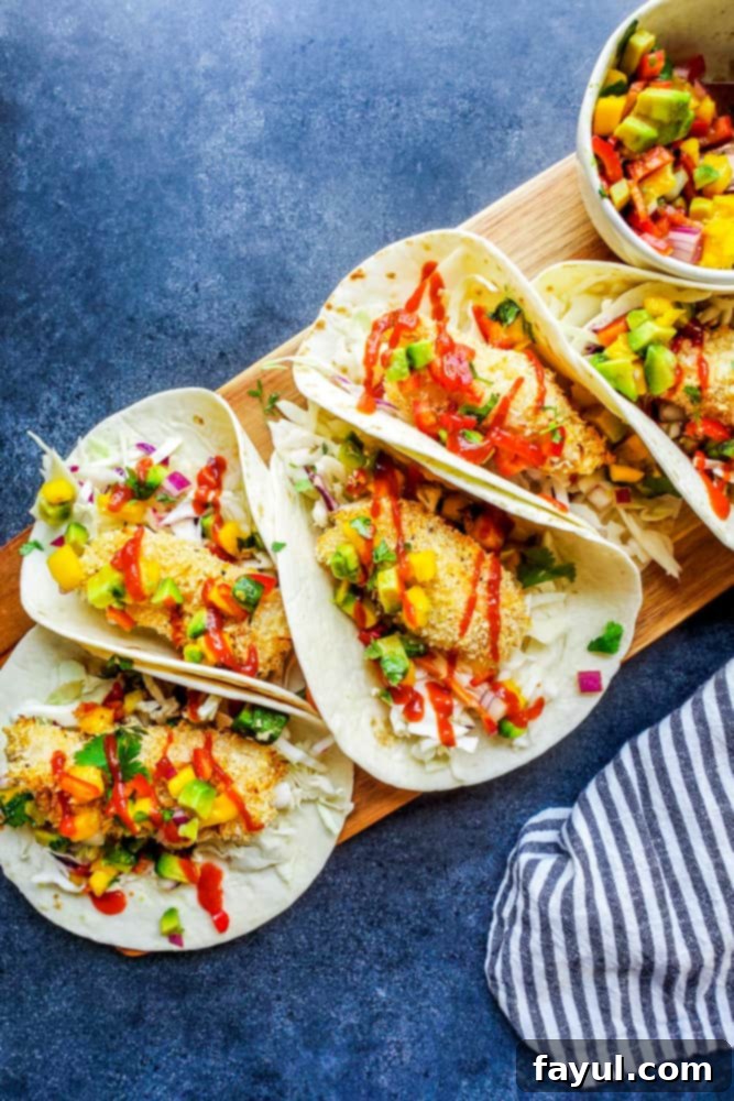 Baked Coconut Crusted Healthy Fish Tacos