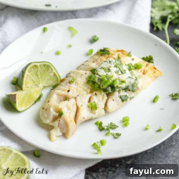 Pan-Seared Cod with Cilantro-Lime Compound Butter