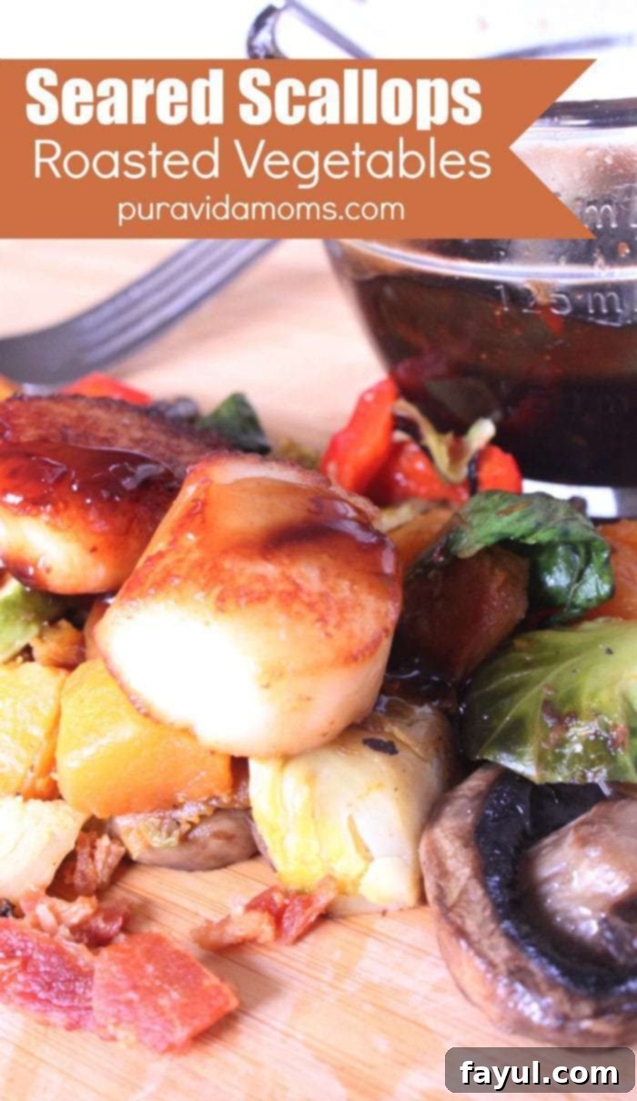 Pan Seared Scallops With Roasted Vegetables Recipe