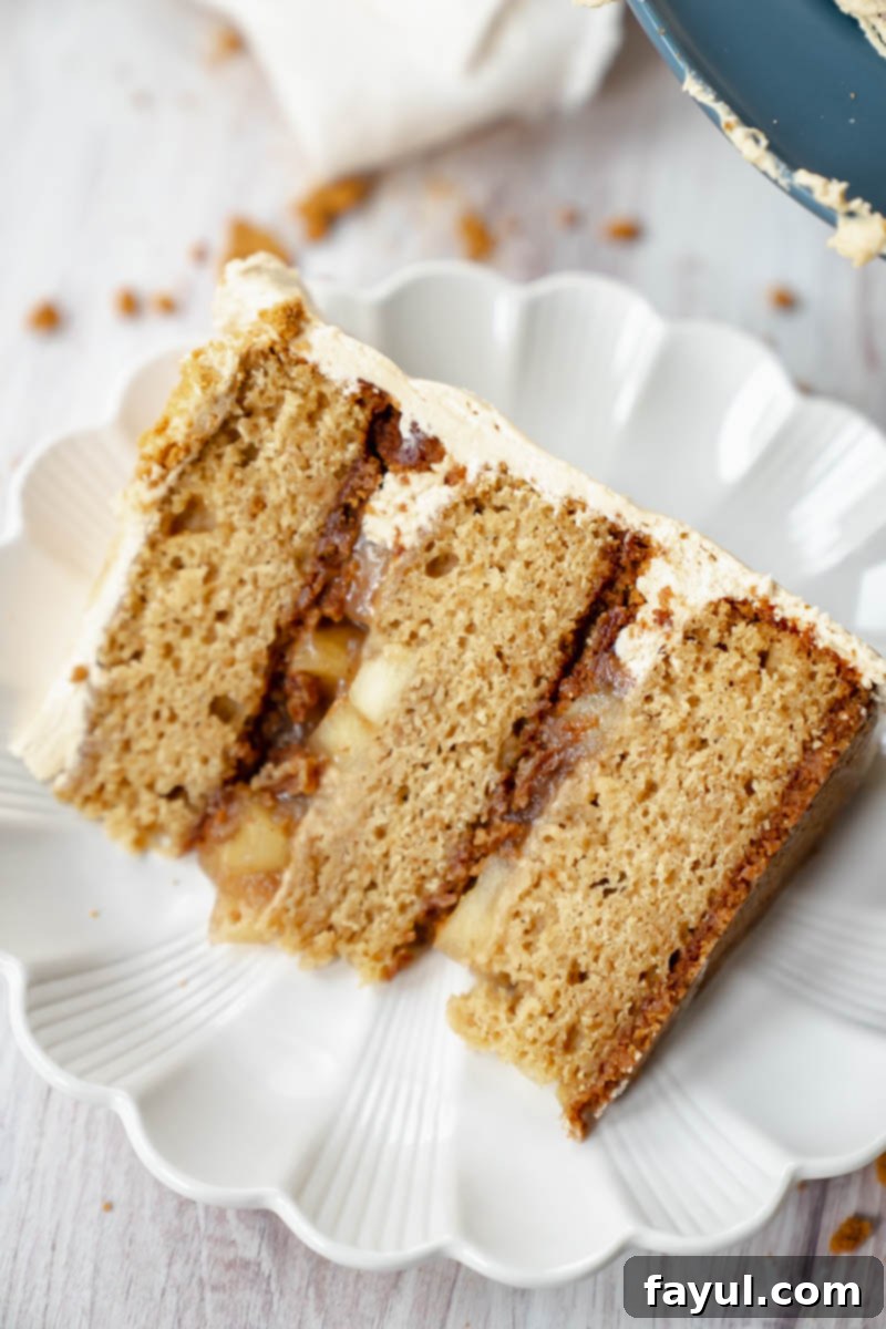 Sliced Biscoff Apple Cake