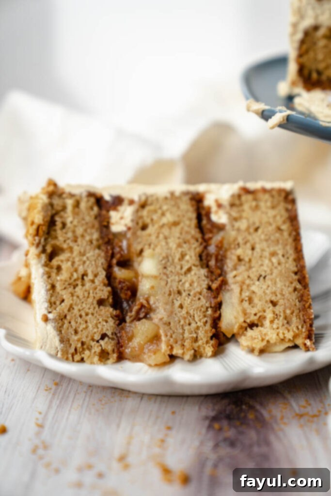 Decorated Biscoff Apple Cake