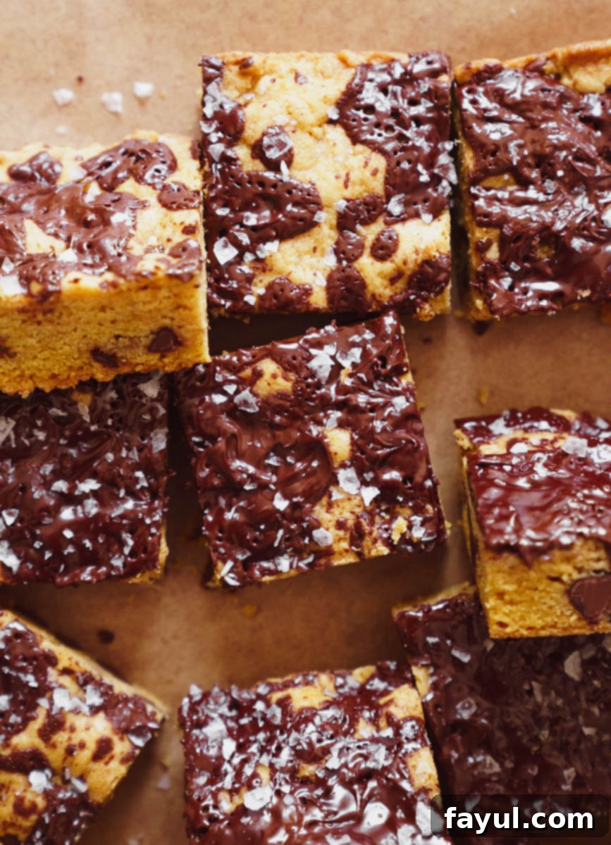 Baked Pumpkin Chocolate Chip Blondies cooling