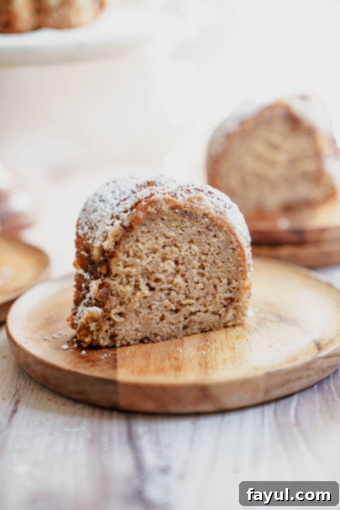 Apple Cider Donut Cake ready to be served