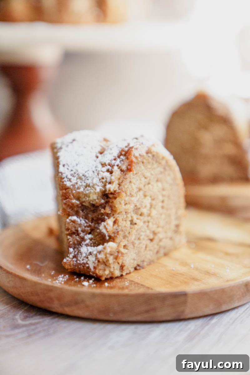 Freshly baked Apple Cider Donut Cake cooling
