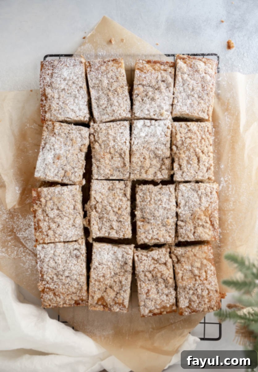 Close up of a slice of Banana Coffee Sheet Cake