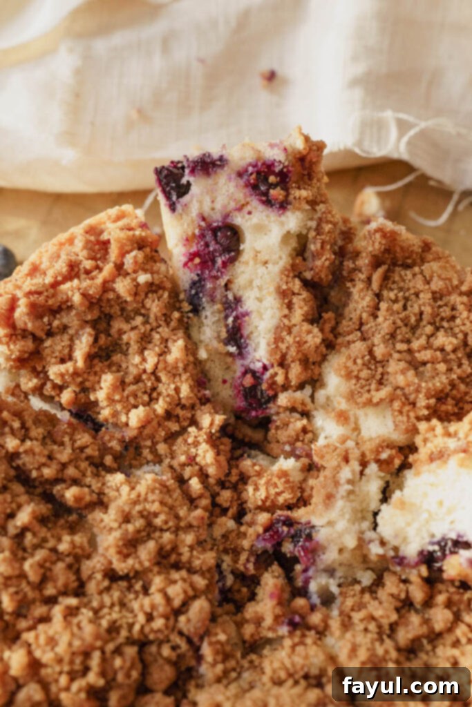 Bowl of fresh blueberries coated in flour, ready for baking